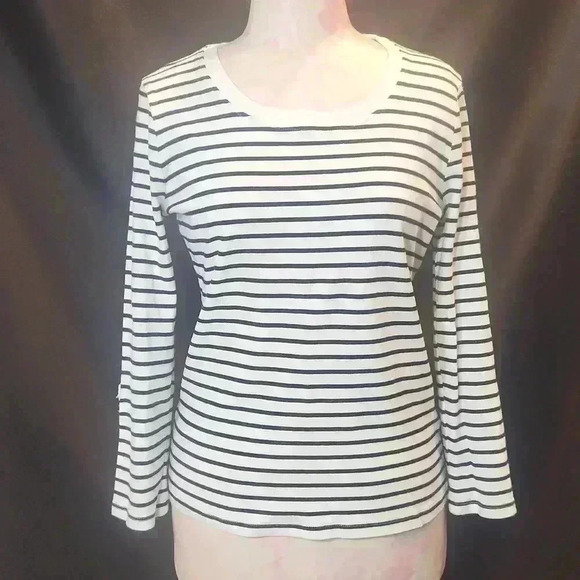 Jones New York Long Sleeve Striped Shirt - Picture 1 of 12